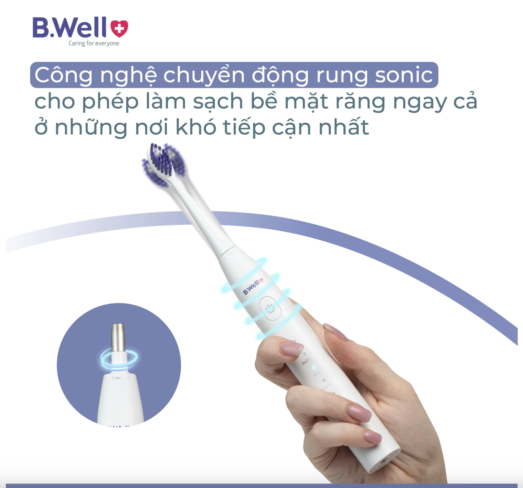 Bàn chải điện B.Well Swiss PRO-850 Thụy Sỹ - HÀNG CHÍNH HÃNG